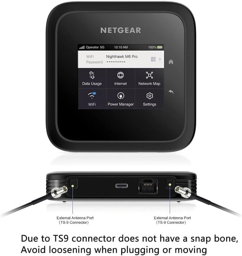 slinkdsco Waterproof 4G LTE 5G TS9 Omnidirectional MIMO Antenna Compatible with Netgear Nighthawk MR6110 MR6150 MR6500 M6 Pro M7 Pro M1 MR1100 Verizon Hotspots Router, Boosts RV Home Internet, - Image 3